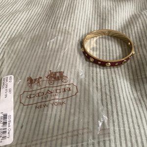 Coach Enamel and Gold Bangle